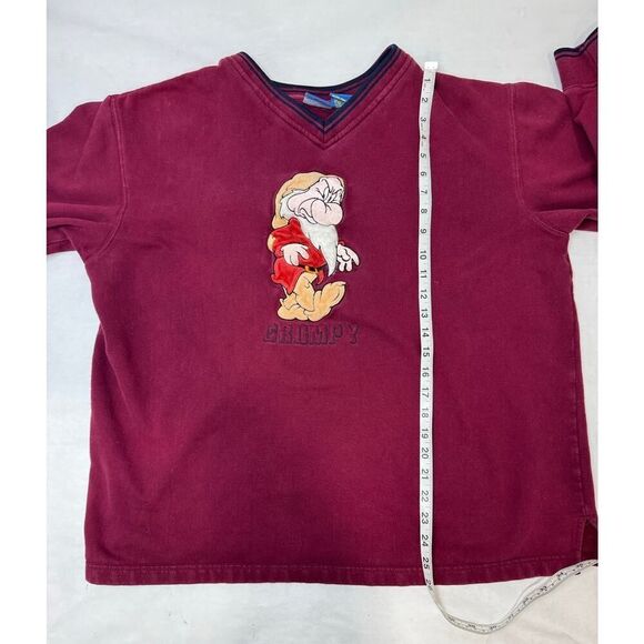 Vintage Disney Classics Grumpy Snow White Sweatshirt Embroidered Size Large - Picture 5 of 11